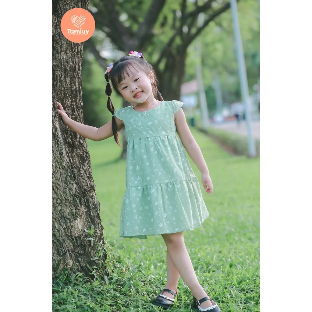 Ảnh Đầm Babydoll Hoa Cúc Bé Gái Tamiuy Mềm Mại, Nhiều Size (1-10T) 1
