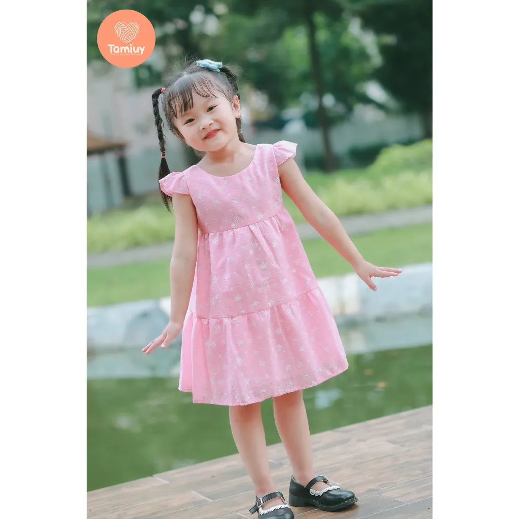 Ảnh Đầm Babydoll Hoa Cúc Bé Gái Tamiuy Mềm Mại, Nhiều Size (1-10T) 2