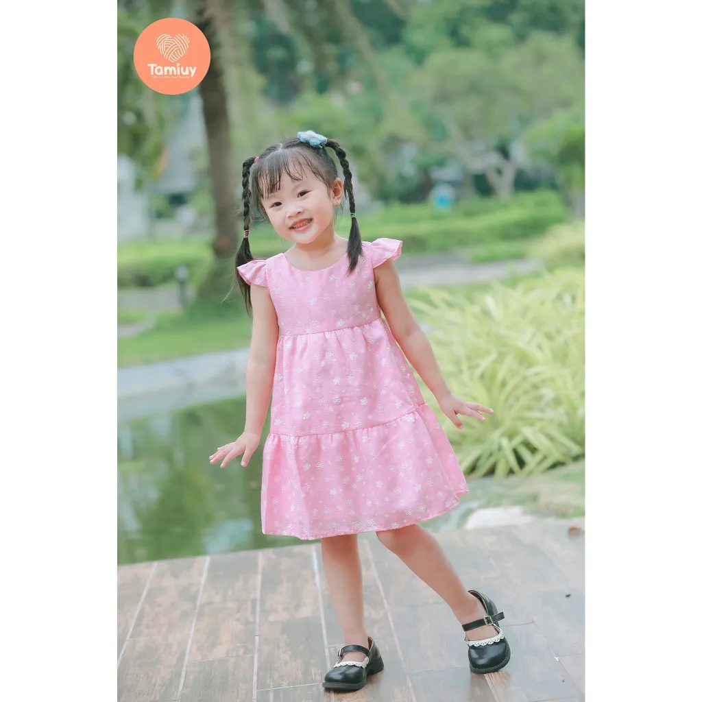 Ảnh Đầm Babydoll Hoa Cúc Bé Gái Tamiuy Mềm Mại, Nhiều Size (1-10T) 3