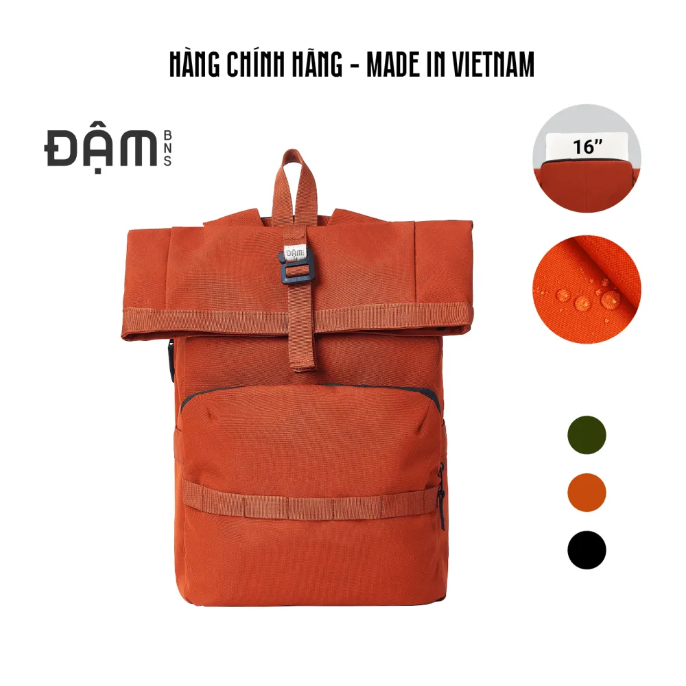 Ảnh ĐẬM BNS balo du lịch thời trang kháng nước ngăn laptop 16inch nắp CUỘN A4 1