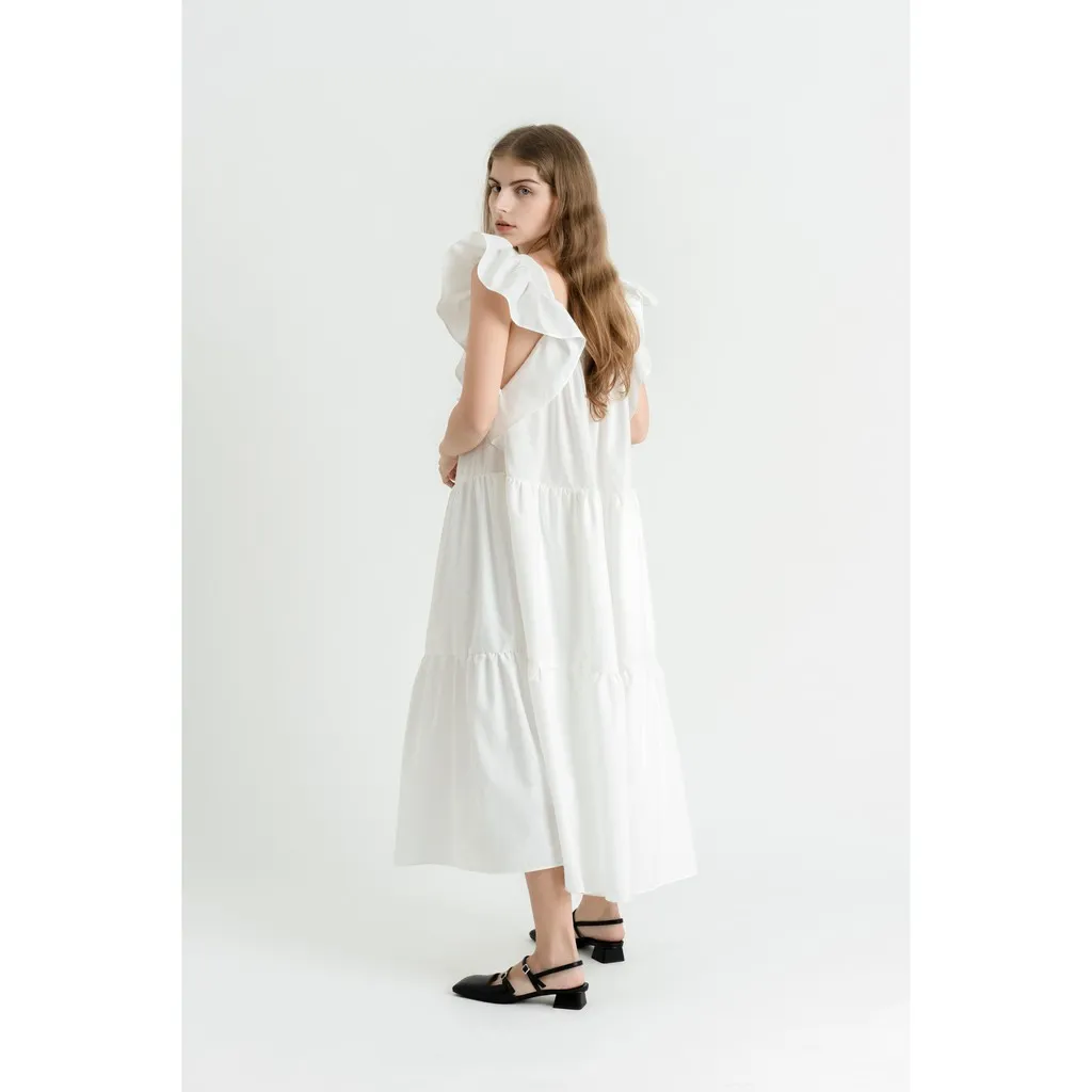 Ảnh Đầm JASMINE cổ vuông tay cánh tiên KHÂU BY CQ 4