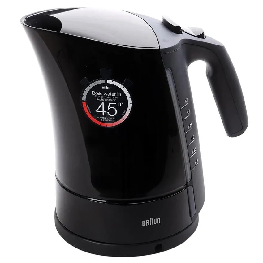 Ảnh Ấm Siêu Tốc Braun WK300ONYX, Sản xuất 100% tại Châu Âu. Công suất 2200w, đun siêu tốc chỉ 45 giây, dung tích 1.7l 2