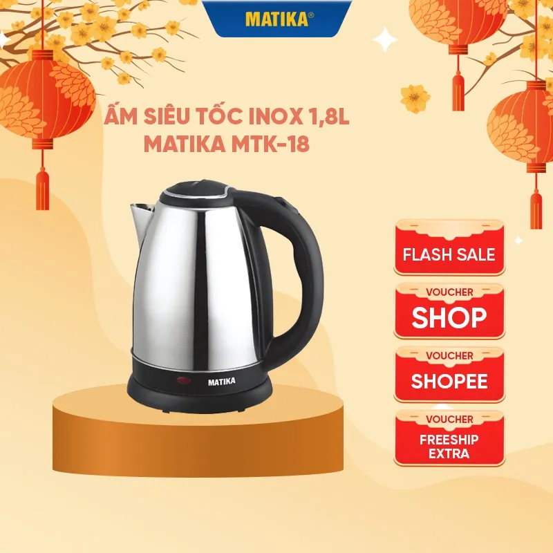 Ảnh Ấm Siêu Tốc MATIKA Inox 1.8L MTK18 1