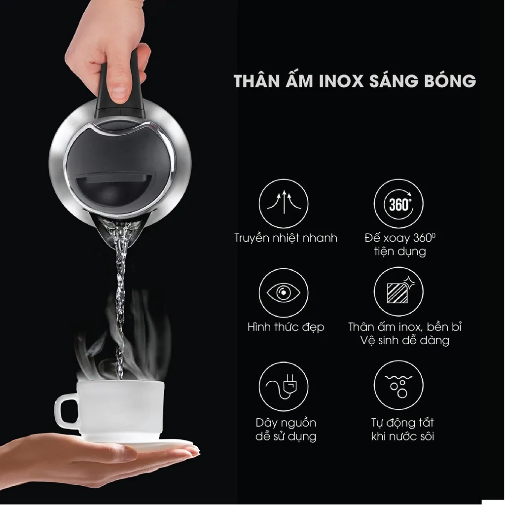 Ảnh Ấm Siêu Tốc MATIKA Inox 1.8L MTK18 4