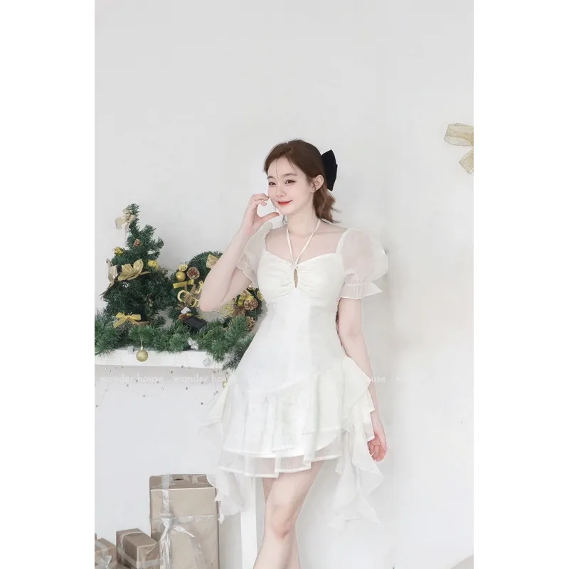 Ảnh Đầm thiết kế WONDER HOUSE cổ yếm dáng xòe 2 tầng chất vải dày dặn dự tiệc, dạo phố sanh chảnh - Vanii Cilin Dress 2