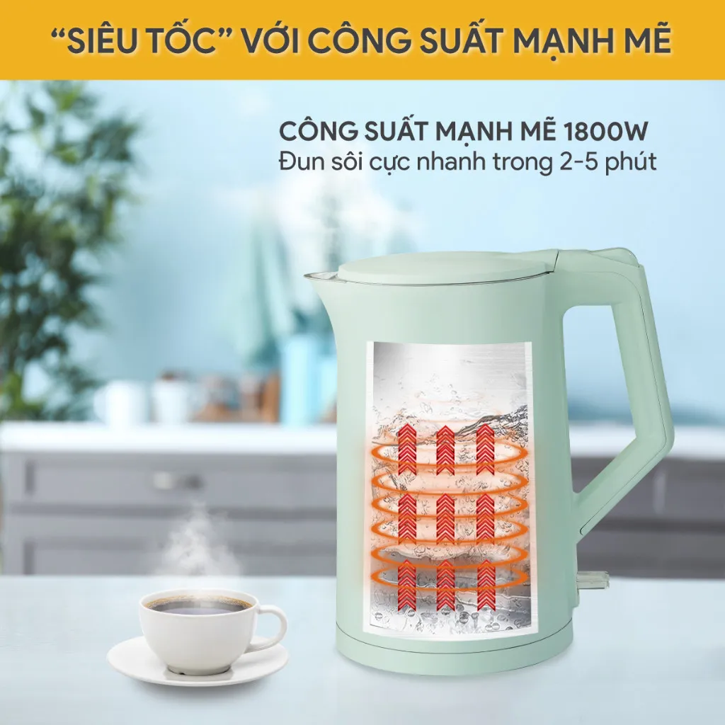 Ảnh Ấm Đun Nước 2 Lớp BlueStone KTB-3456 - 1,7L - 1800W 2