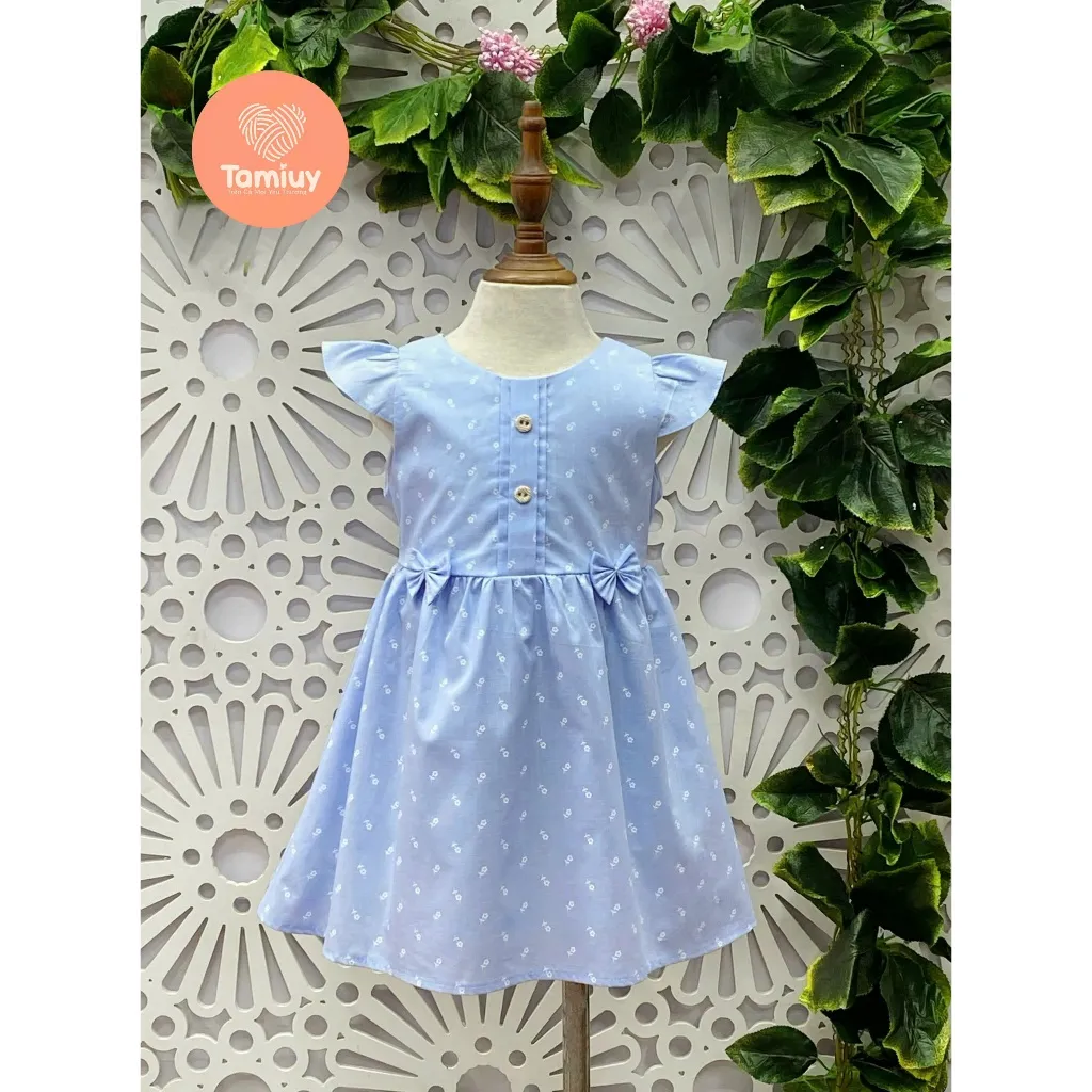 Ảnh Đầm Xoè Bé Gái  Tamiuy Thêu Trụ Tay Cánh Tiên Size 10-40 kg 2