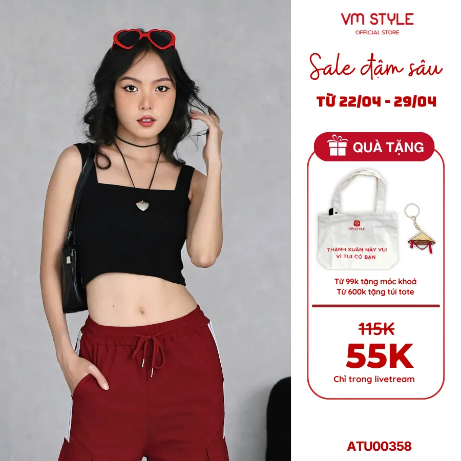 Áo 2 Dây Croptop Nữ VMSTYLE Dáng Ôm Basic Đẹp | Giá Tốt 79K