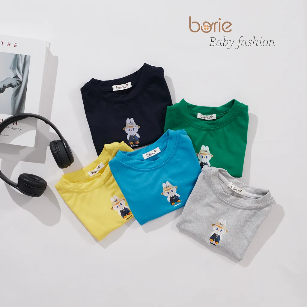 Ảnh Áo ba lỗ labubu cho bé Borie chất liệu thun Cotton co giãn cho bé, màu sắc đa dạng nổi bật, thấm hút mồ hôi tốt A020 1