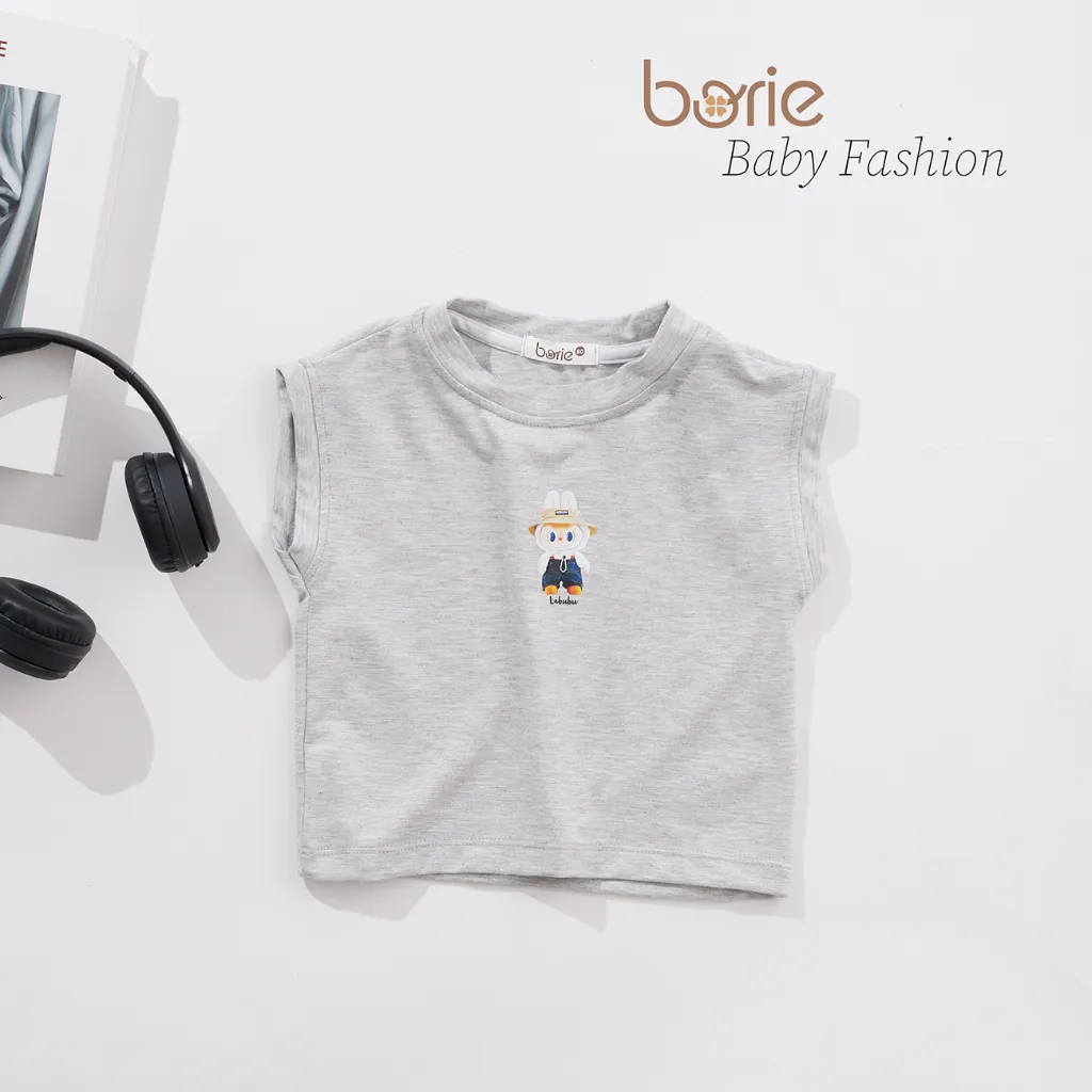 Ảnh Áo ba lỗ labubu cho bé Borie chất liệu thun Cotton co giãn cho bé, màu sắc đa dạng nổi bật, thấm hút mồ hôi tốt A020 2