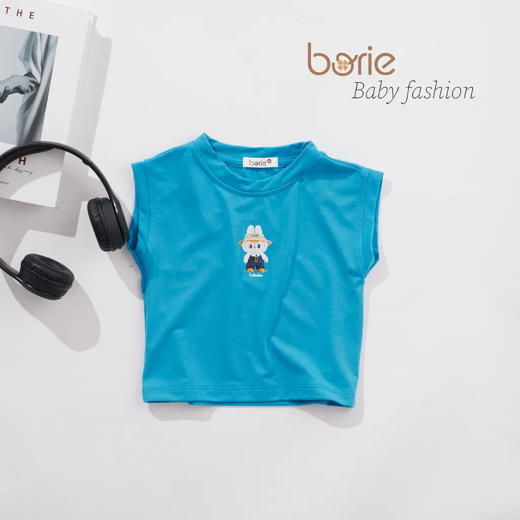 Ảnh Áo ba lỗ labubu cho bé Borie chất liệu thun Cotton co giãn cho bé, màu sắc đa dạng nổi bật, thấm hút mồ hôi tốt A020 3