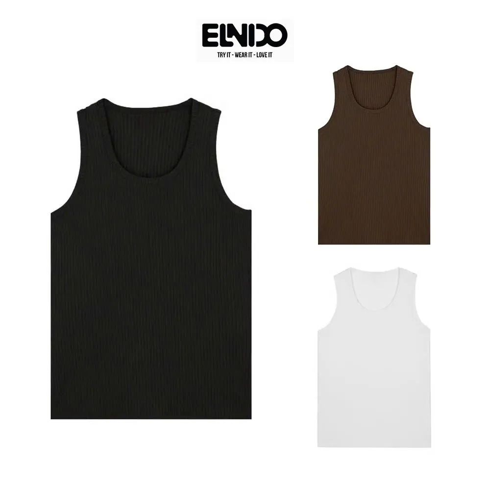 Ảnh Áo ba lỗ nam dáng chất gân đũa thun lạnh ELNIDO 1
