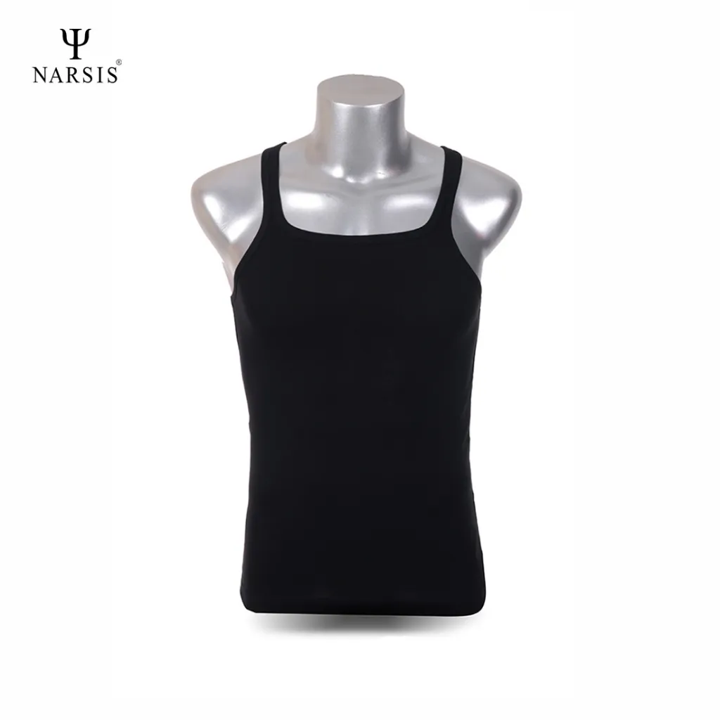 Ảnh Áo Ba Lỗ Nam Narsis, Chất Cotton, Mỏng Nhẹ, Thoáng Khí, Kiểu Dáng Thể Thao, Thấm Hút, Co Giãn 3