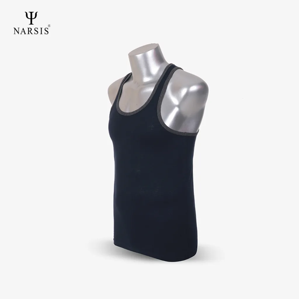 Ảnh Áo Ba Lỗ Nam Narsis, Chất Cotton, Mỏng Nhẹ, Thoáng Khí, Kiểu Dáng Thể Thao, Thấm Hút, Co Giãn 4