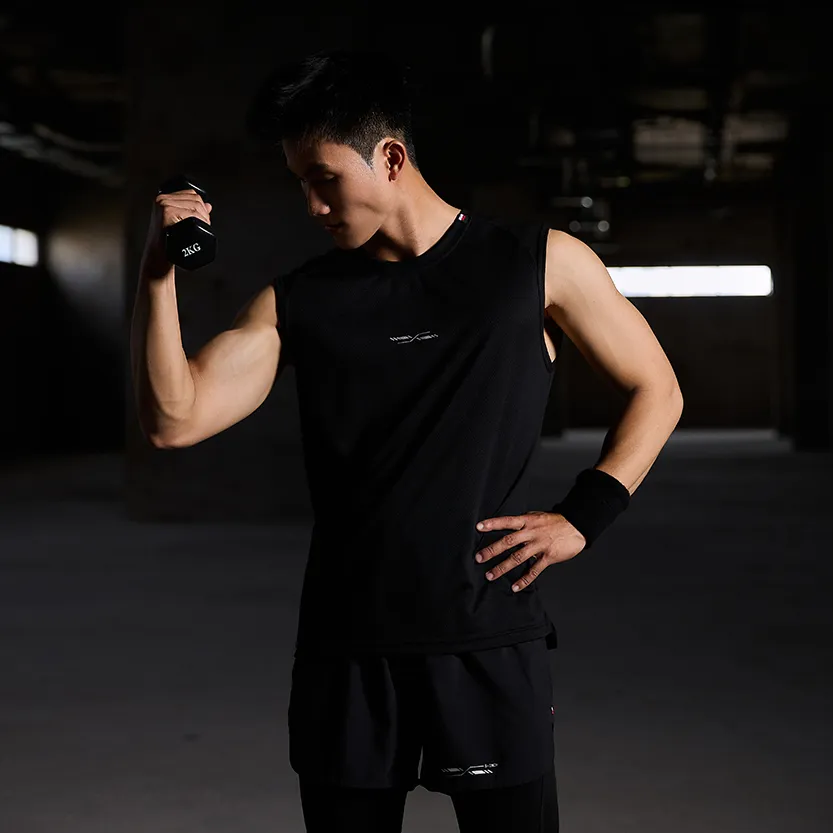Ảnh Áo ba lỗ nam thể thao tập gym thương hiệu Y2010 áo sát nách, tanktop thể thao thoáng khí  Beginner 03 23141 |YaMe| 2