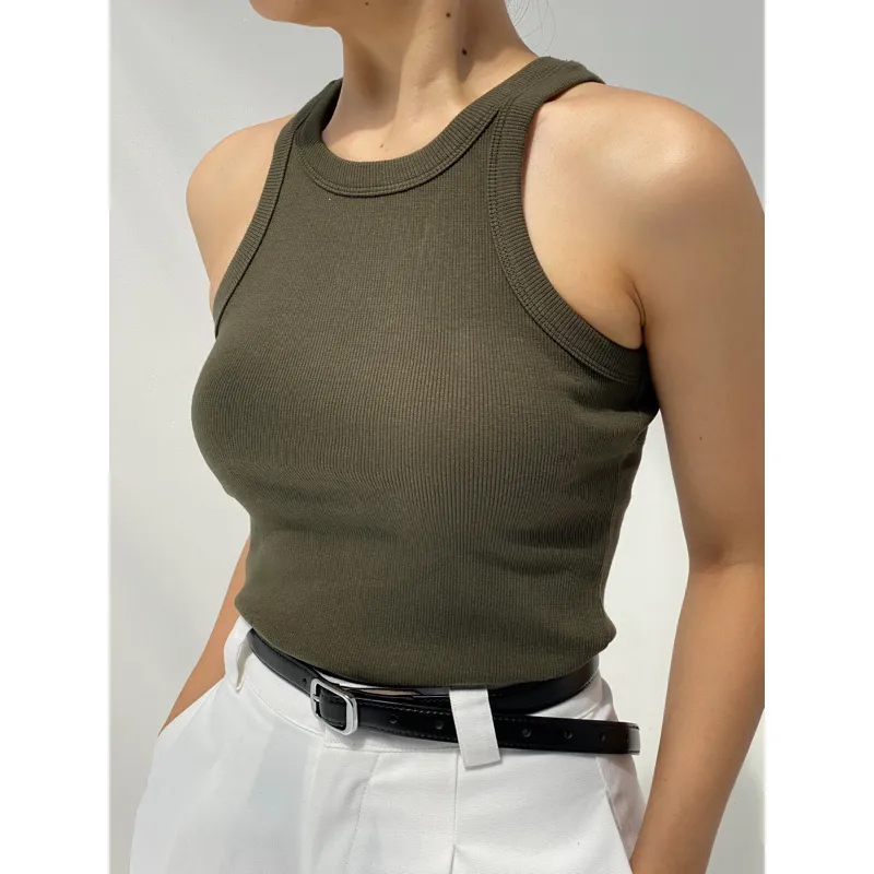 Ảnh Áo ba lỗ nữ idée cổ tròn vải thun cotton tăm 2