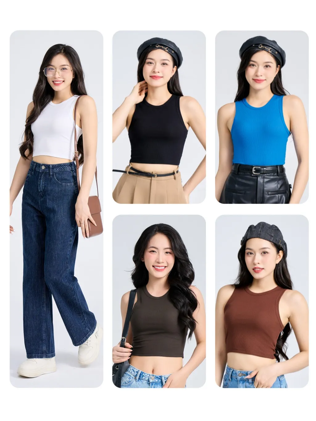 Ảnh Áo ba lỗ nữ YODY dáng croptop, cá tính, năng động, thun ôm co giãn, thoải mái BLN7052 3