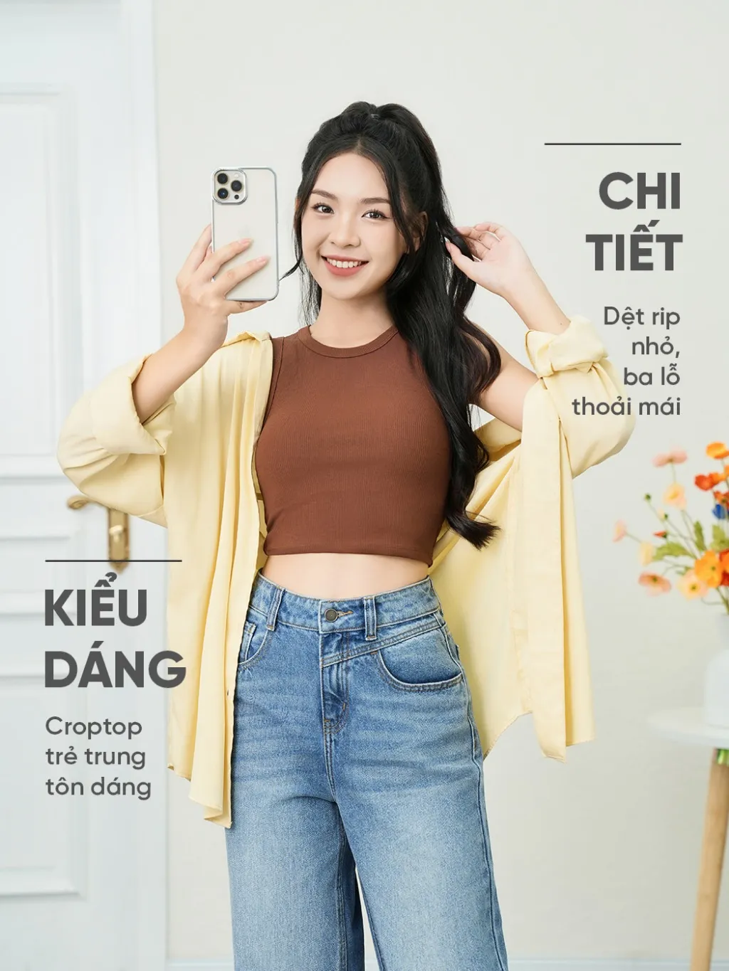 Ảnh Áo ba lỗ nữ YODY dáng croptop, cá tính, basic, năng động, thun ôm co giãn, thoải mái BLN7052 3