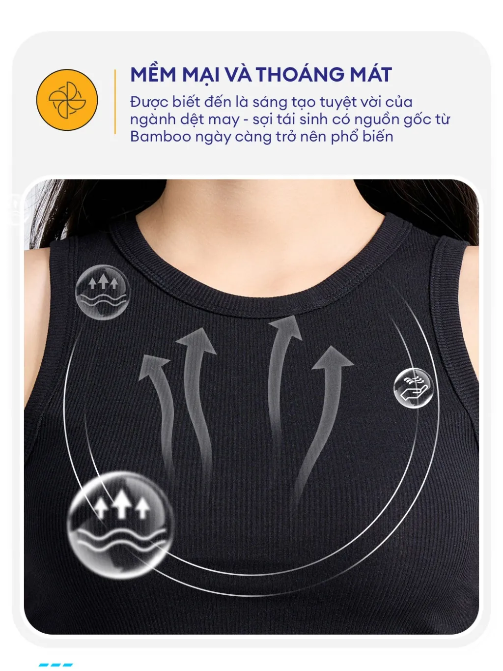 Ảnh Áo ba lỗ nữ YODY dáng croptop, cá tính, basic, năng động, thun ôm co giãn, thoải mái BLN7052 4