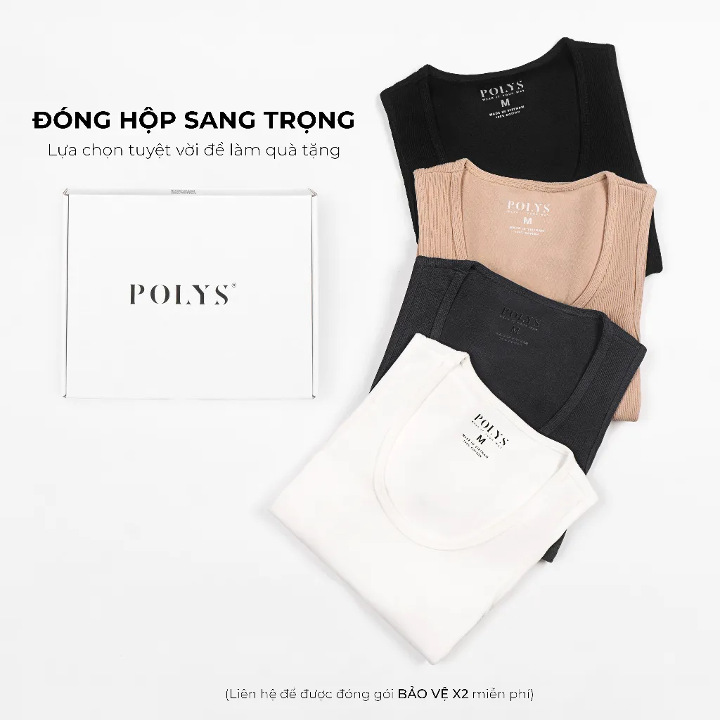 Ảnh Áo Ba Lỗ Thun Gân POLYS Fullbox Form Body, Vải Cotton Gân Dày Dặn, Co Giãn Và Thấm Hút Tốt. Áo 3 Lỗ 2