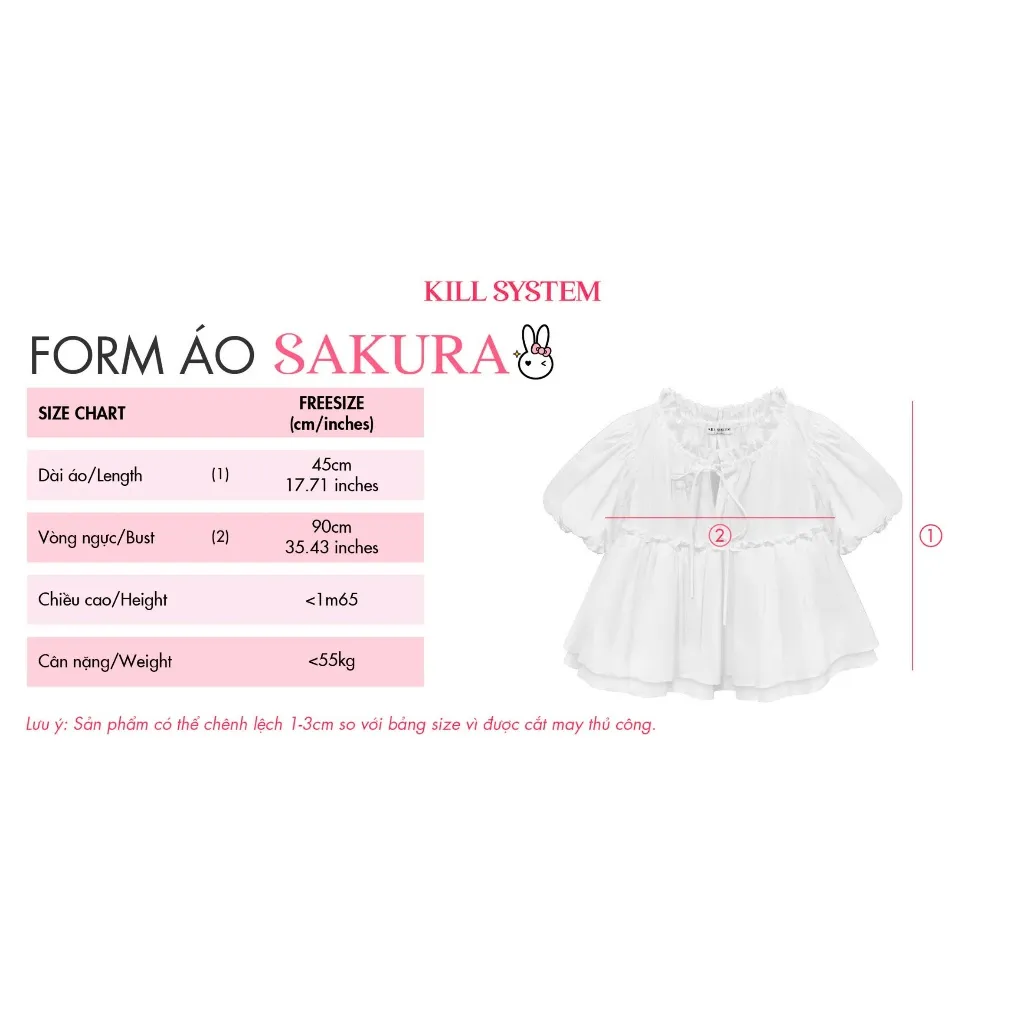 Ảnh Áo baby doll tay phồng SAKURA - 𝐊𝐈𝐋𝐋 𝐒𝐘𝐒𝐓𝐄𝐌 2