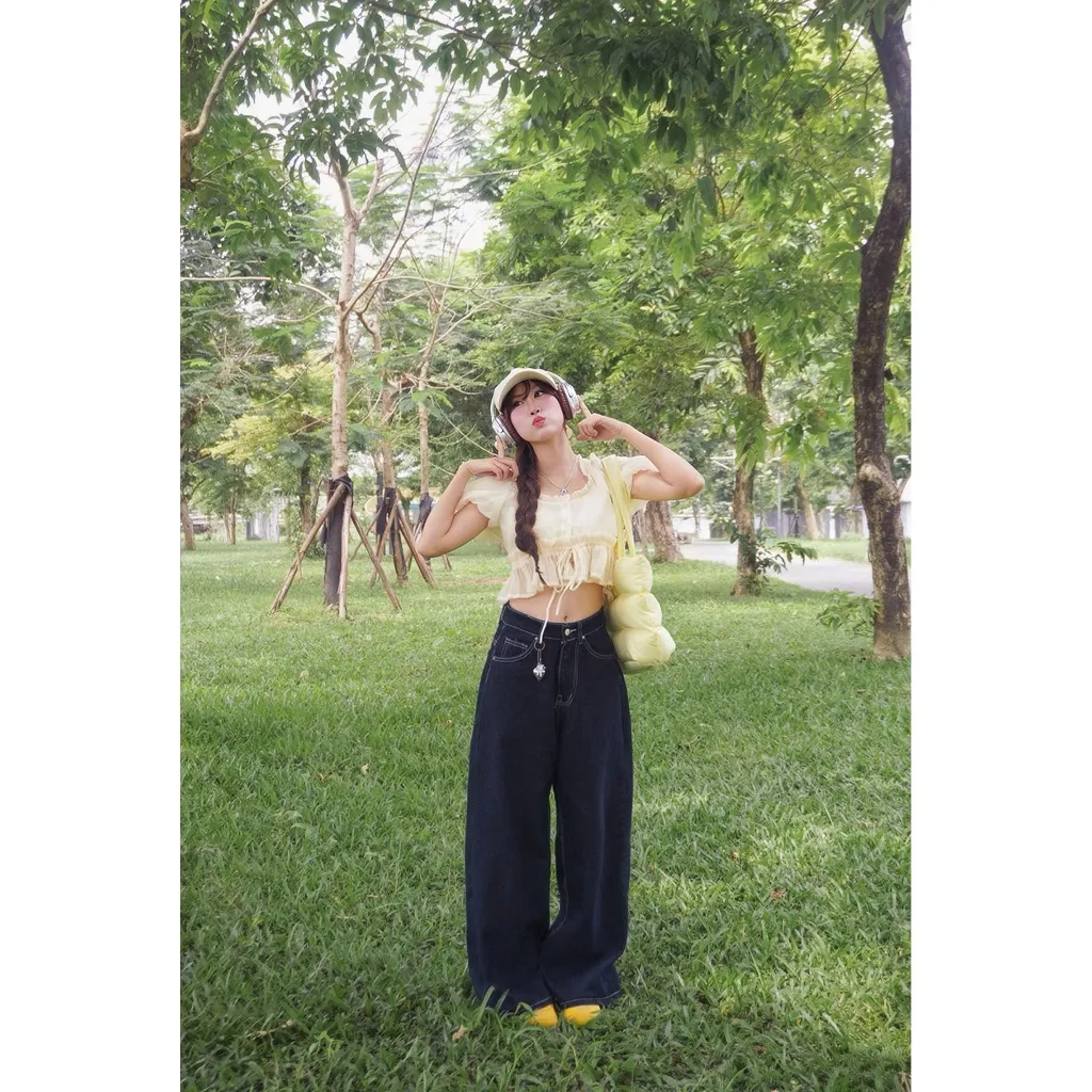 Ảnh Áo babydoll tay phồng HYOMIN 2 tầng layer bèo bo chun eo - 𝐊𝐈𝐋𝐋 𝐒𝐘𝐒𝐓𝐄𝐌 2
