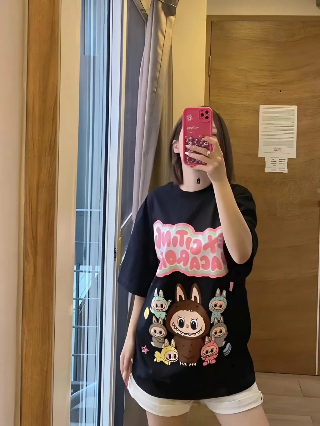 Ảnh Áo Bé Gái Áo Thun Hình Labubu UNISEX Áo Cho Cả Gia Đình Áo Bé Gái, Áo Bé Trai Cotton Loại Một ABG11 4