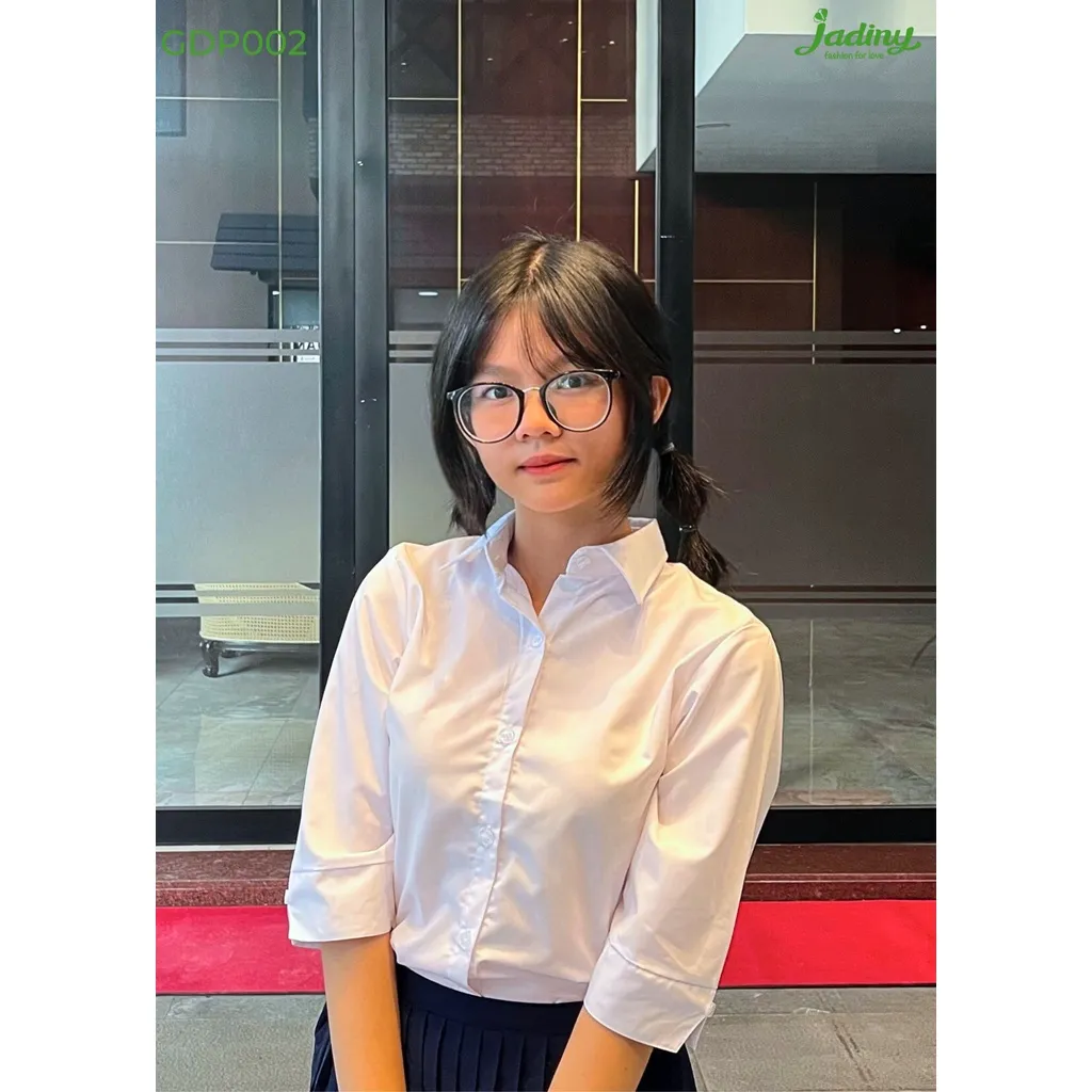 Ảnh Áo bé gái sơmi đi học đồng phục học sinh cấp 1, 2, 3 3