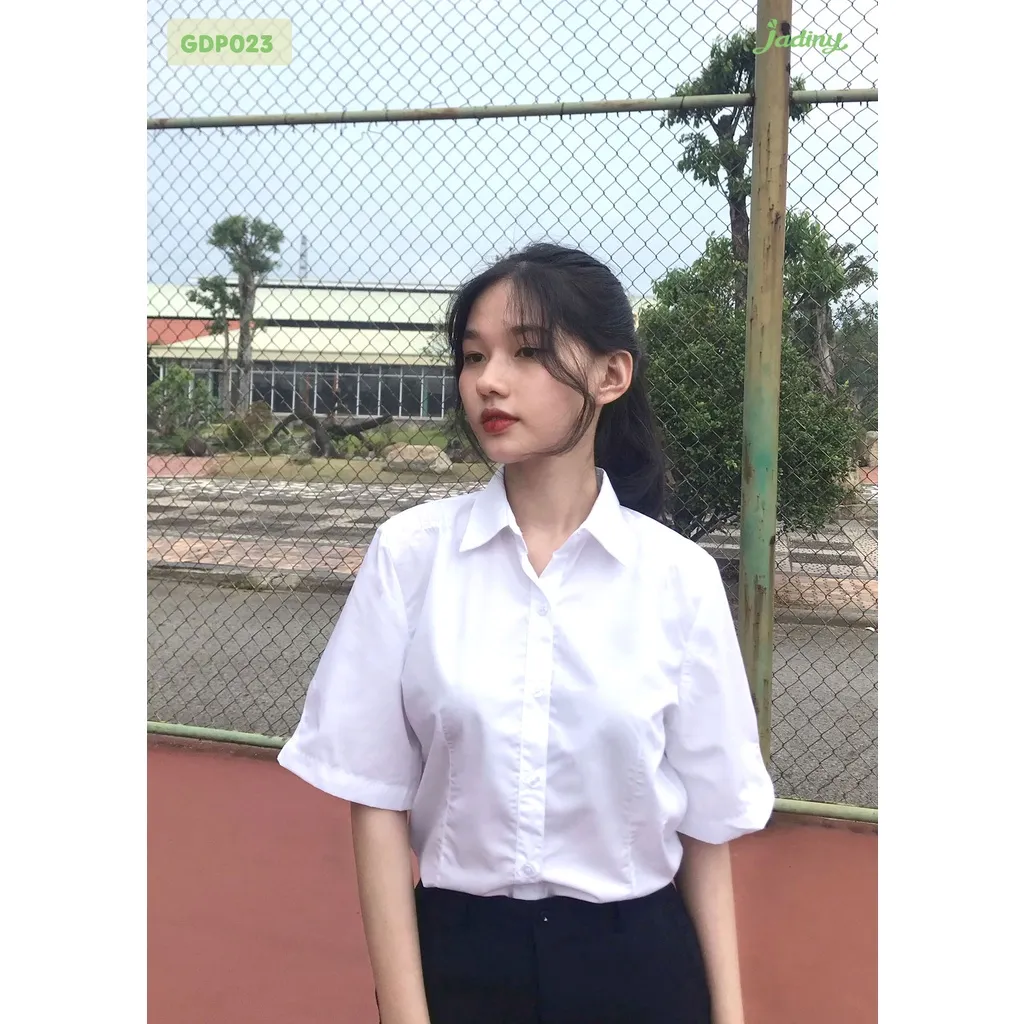 Ảnh Áo bé gái sơmi đi học đồng phục học sinh cấp 1, 2, 3 4