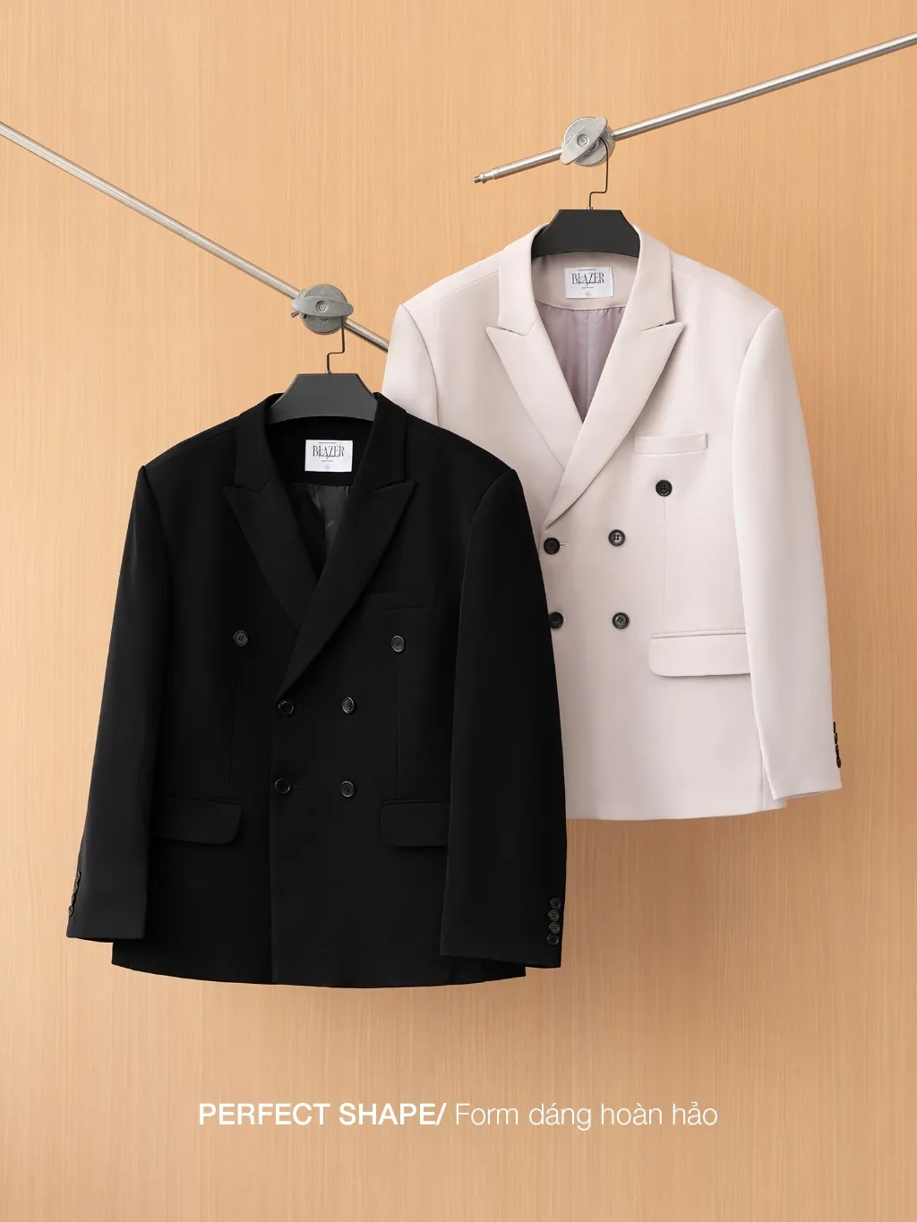 Ảnh Áo Blazer Nam 6 Nút có Đệm Vai Thương Hiệu JBAGY - 4 lớp chất lượng cao - JK0104 4