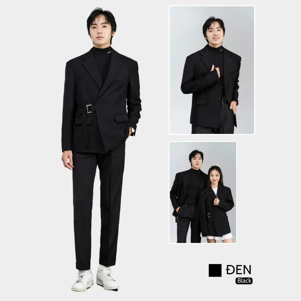 Ảnh Áo blazer nam cao cấp  ARMCEO LUX đai cài, có đệm vai, form tôn dáng chuẩn Hàn Quốc -ARK01 4