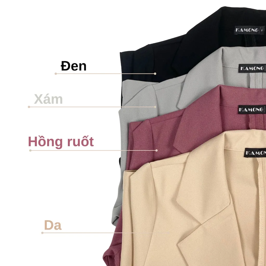 Ảnh Áo blazer nữ tay dài KAMONG phong cách công sở. 2