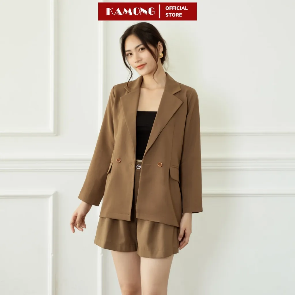 Ảnh Áo blazer nữ tay dài KAMONG phong cách công sở. 3
