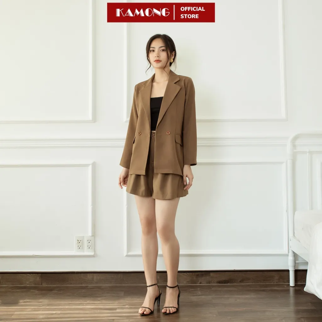 Ảnh Áo blazer nữ tay dài KAMONG phong cách công sở. 4