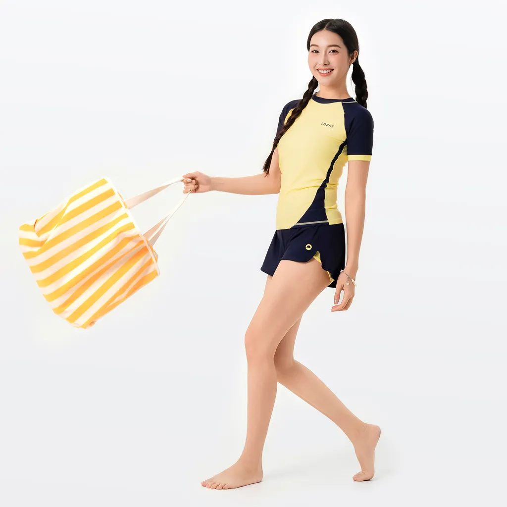 Ảnh Áo bơi nữ SOBIE tay ngắn Gorgeous Aquila 4