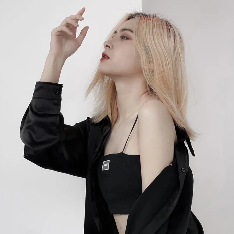 Ảnh Áo bra 2 dây Zune.zx đen chất thun co dãn, Sexy Bra 2