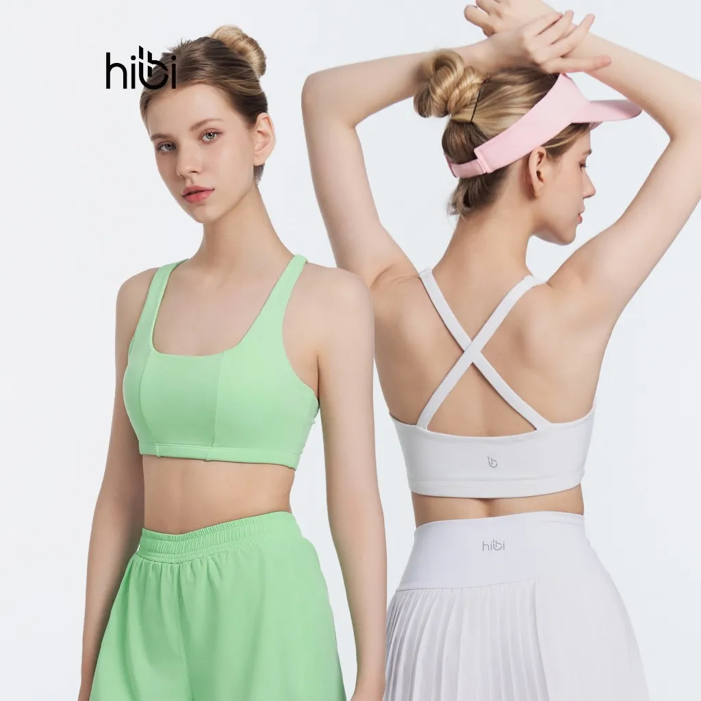 Ảnh Áo Bra Tập Yoga Gym Hibi Sports BA516 Kiểu 2 Dây Đan Chéo, Kèm Mút Ngực 2