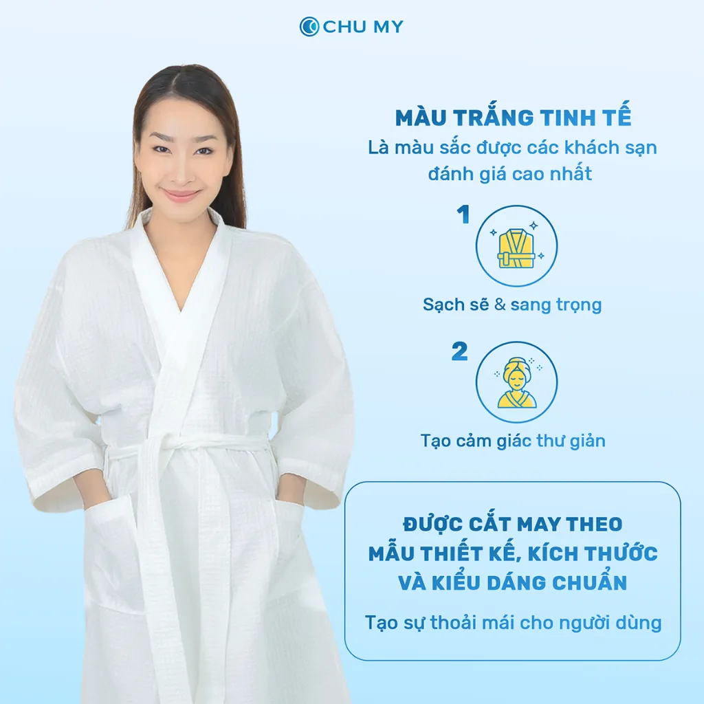 Ảnh Áo choàng tắm khách sạn vải tổ ong CVC 3