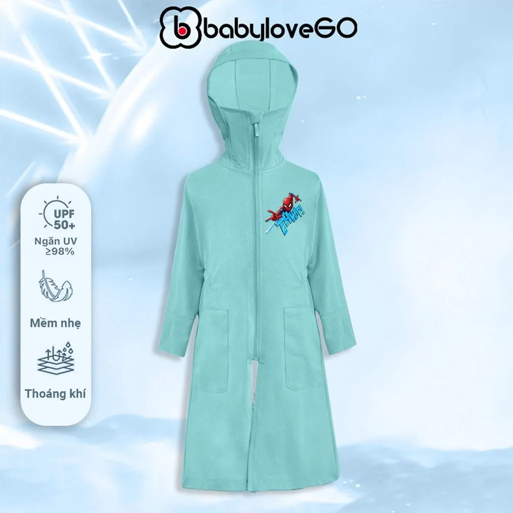 Ảnh Áo chống nắng bé trai BabyloveGO áo choàng dài chống nắng toàn thân vải thông hơi tản nhiệt chống tia UV 1