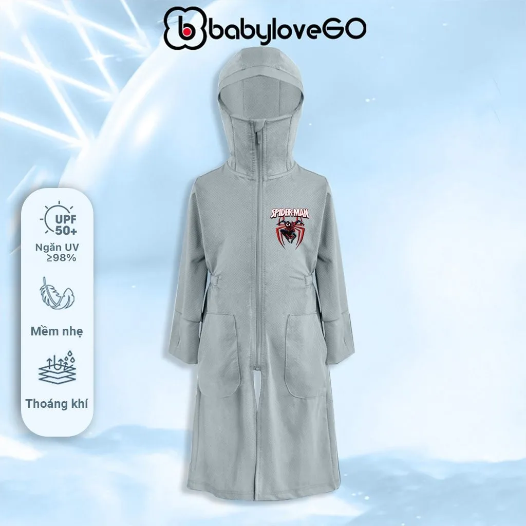 Ảnh Áo chống nắng bé trai BabyloveGO áo choàng dài chống nắng toàn thân vải thông hơi tản nhiệt chống tia UV 3