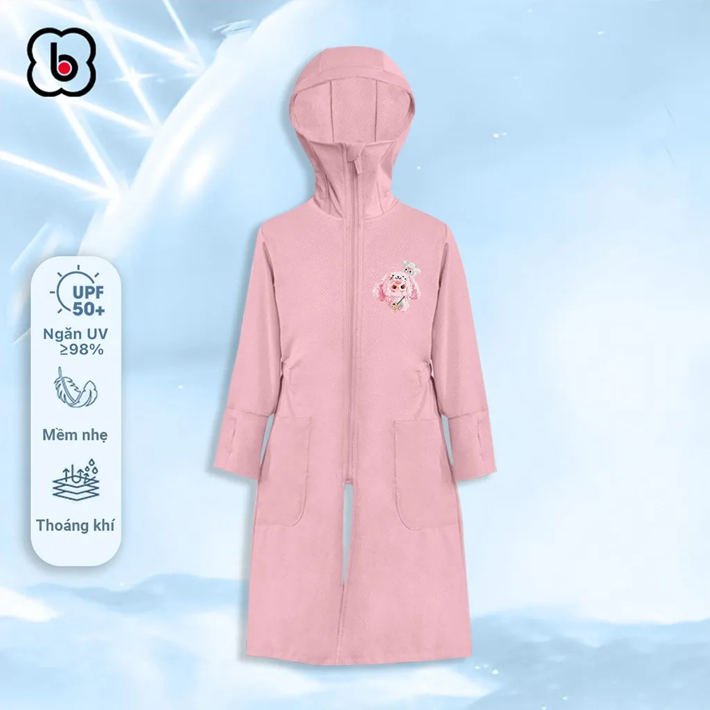 Ảnh Áo chống nắng cho bé BabyloveGO áo choàng dài chống nắng toàn thân vải thông hơi tản nhiệt chống tia UV 1