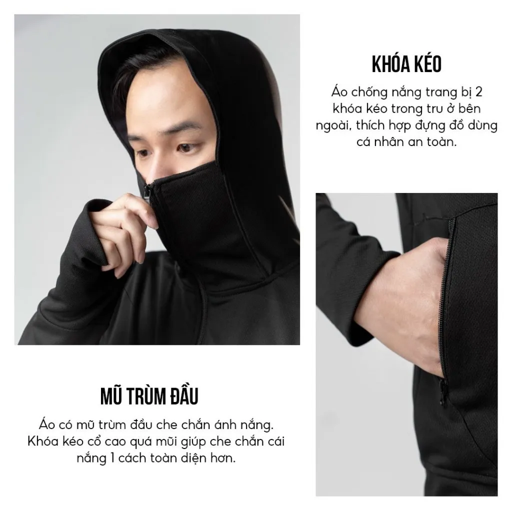 Ảnh Áo chống nắng nam ELNIDO 2 lớp dày dặn, thoáng mát,co giãn tốt,thoải mái ED012 4