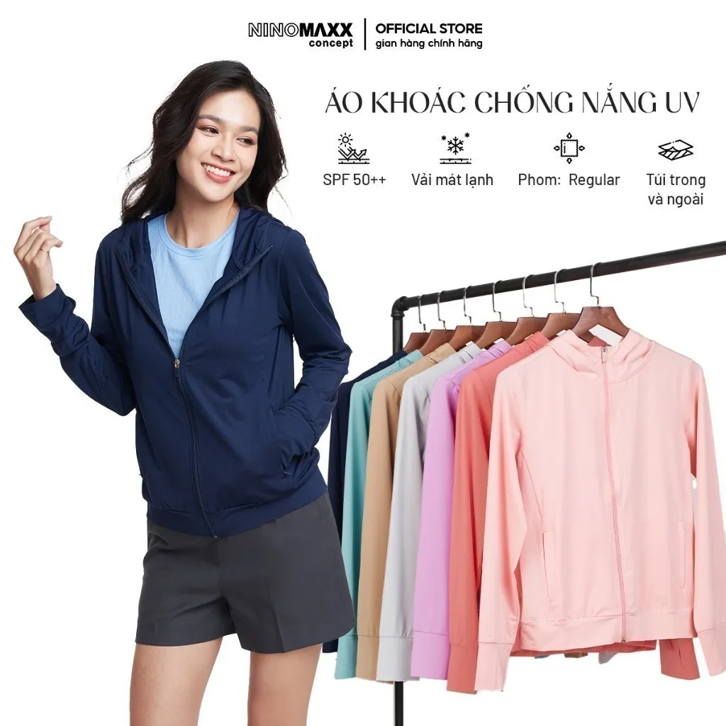 Ảnh Áo Chống Nắng Nữ Chống Tia UV Vải Pique Thoáng Mát Nhiều Màu 2211004 2