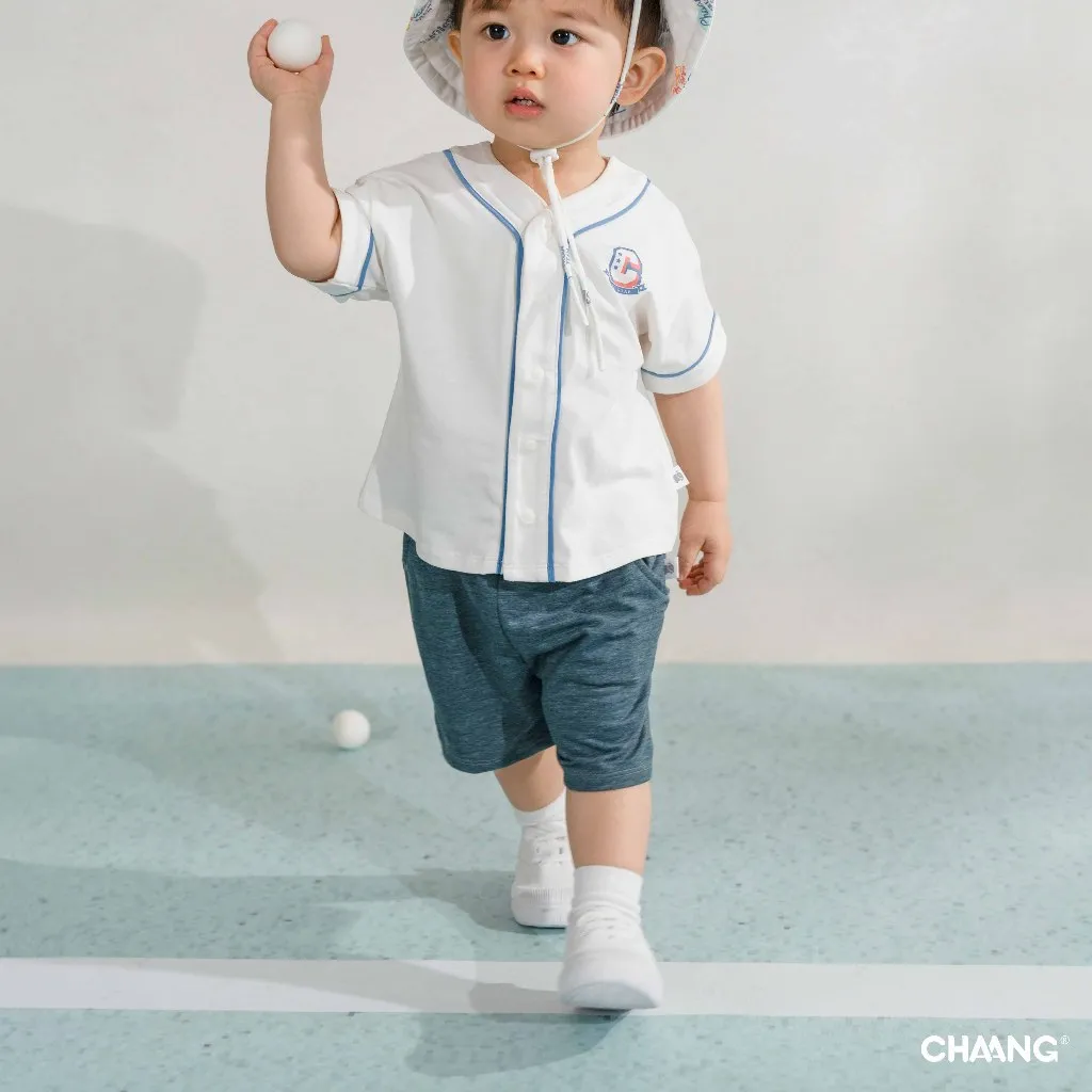 Ảnh Áo cộc tay bóng chày phong cách thể thao Olympia cho bé trai 3