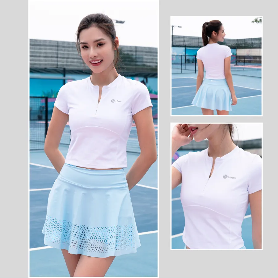 Ảnh Áo Croptop Chơi Thể Thao LV25N01F109, Áo Croptop Có Tay Form Ôm Body Có Mút Ngực Tháo Rời; Áo Tập Gym Tập Yoga Livan 4