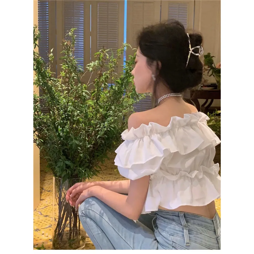 Ảnh Áo croptop kiểu trễ vai bèo tầng NANA - 𝐊𝐈𝐋𝐋 𝐒𝐘𝐒𝐓𝐄𝐌 4
