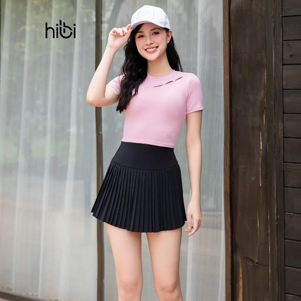 Ảnh Áo croptop tập yoga gym Hibi Sports CR826, kèm mút ngực, phù hợp chơi pickleball tennis 2