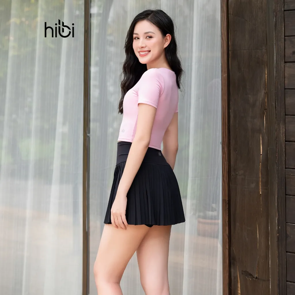 Ảnh Áo croptop tập yoga gym Hibi Sports CR826, kèm mút ngực, phù hợp chơi pickleball tennis 3