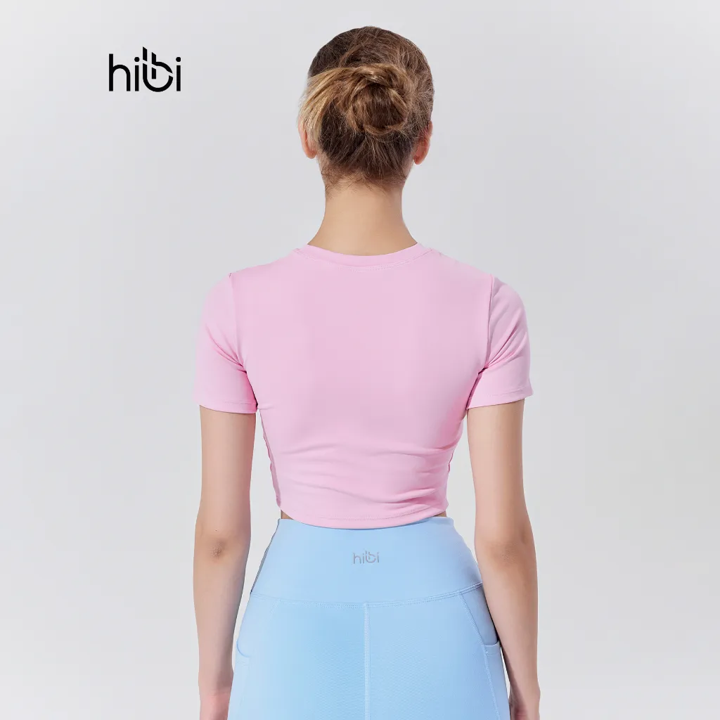 Ảnh Áo croptop tập yoga gym Hibi Sports CR826, kèm mút ngực, phù hợp chơi pickleball tennis 4