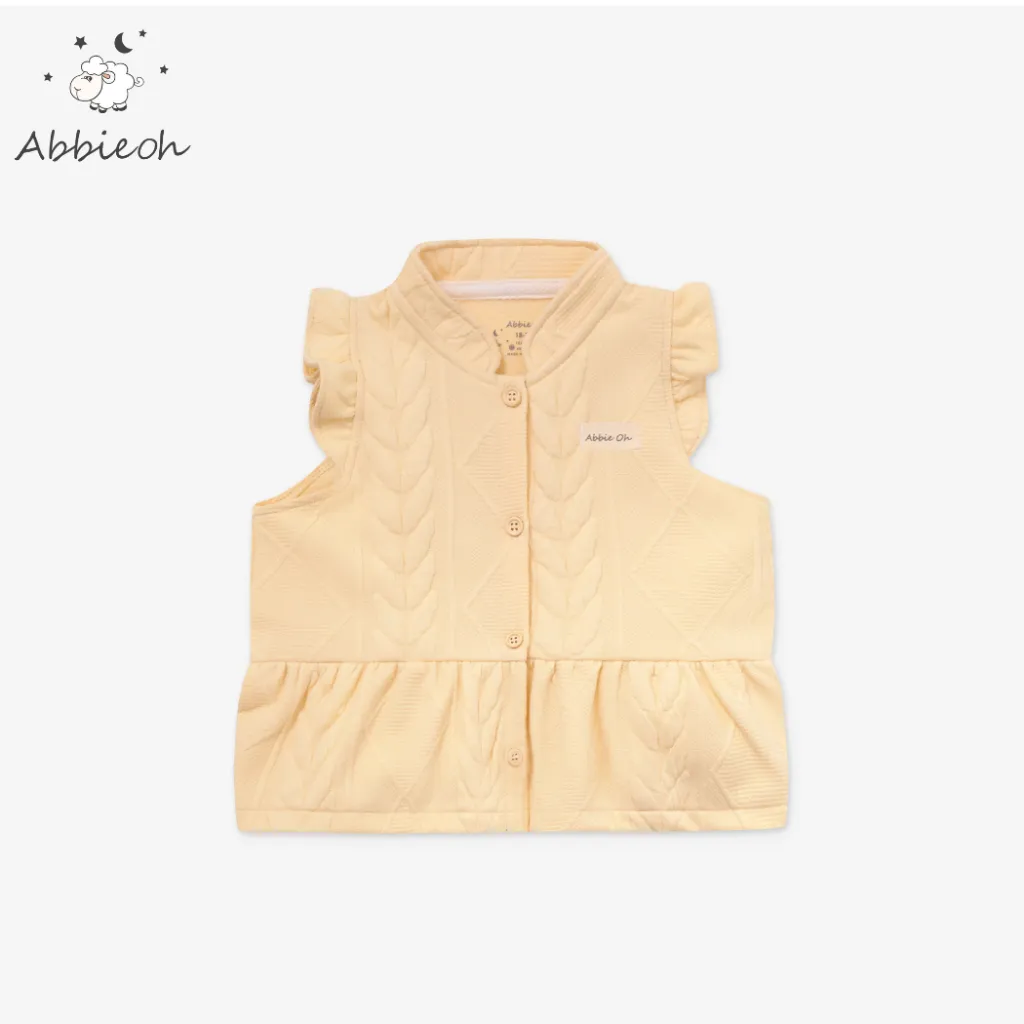 Ảnh Áo gile cotton tay bèo cho bé gái ABBIEOH phong cách vintage cách điệu 0-3 tuổi GL691 GL671 2